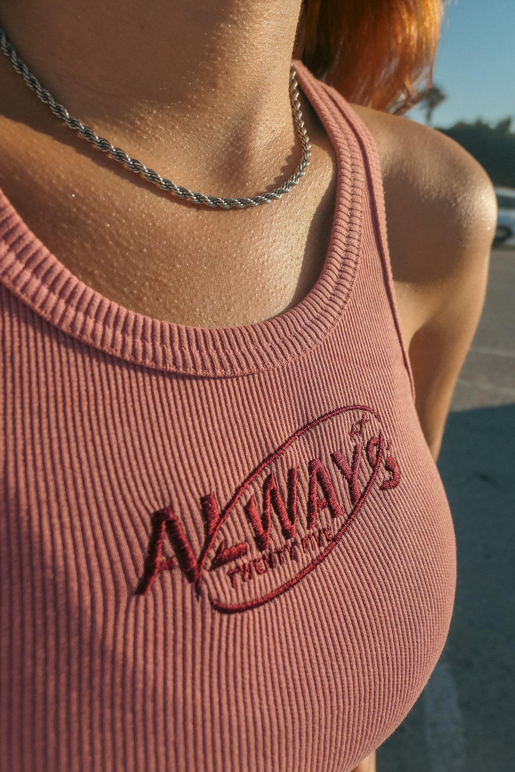 Crop top dusty rose